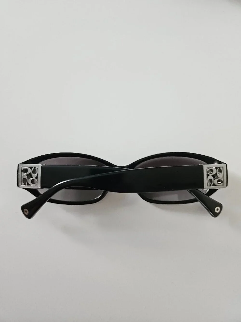 Coach Hope black and silver women's oval sunglasses HC8012 size 53-15-140
